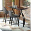 Tabouret de bar et de comptoir pivotant rembourré de 26 po / 29 po avec structure en métal solide et dossier en velours-28795500-12072510