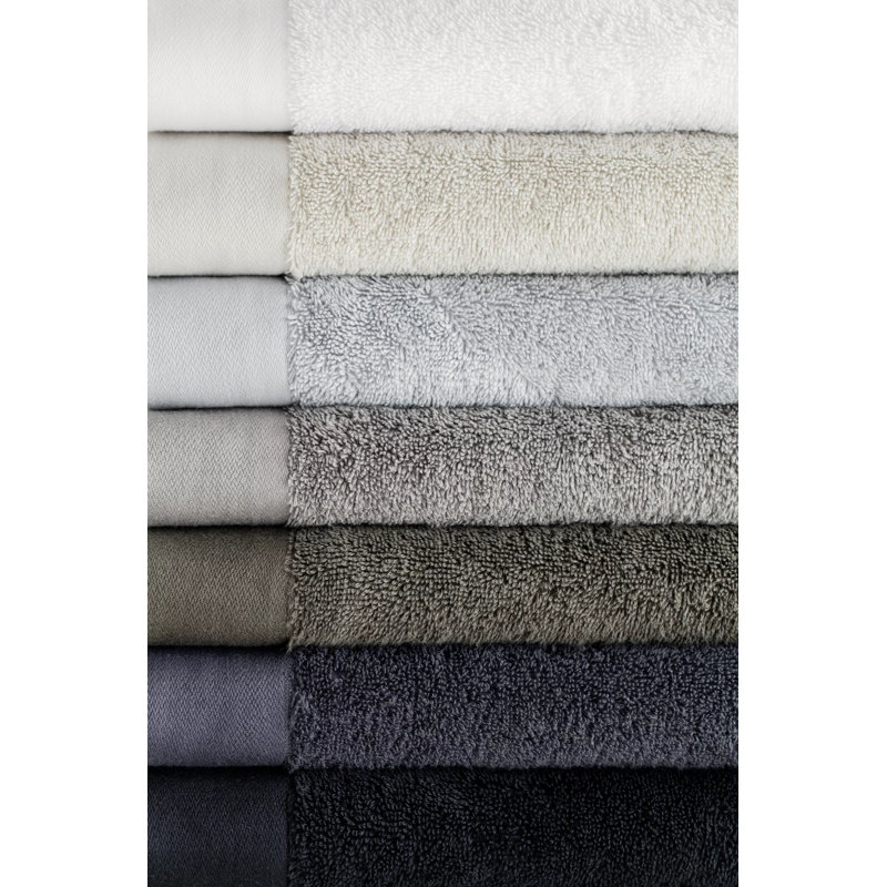 Riva 100% Cotton Washcloth Towel Set, Magnet Charcoal