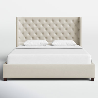 Naveen Upholstered Wingback Bed