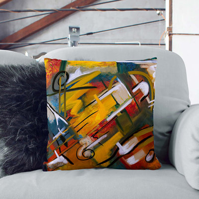 Abstract Square Throw Cushion