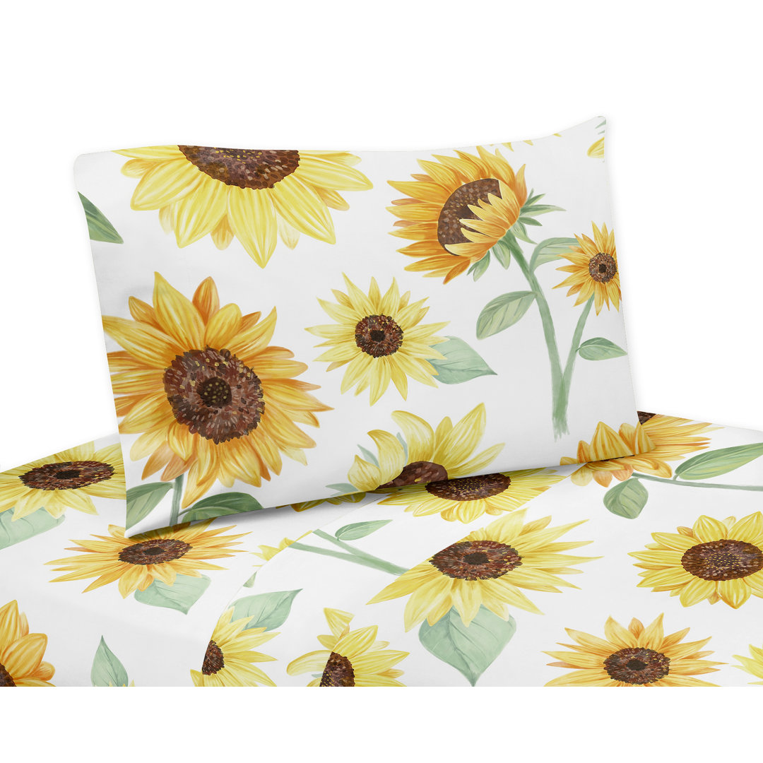 Sunflower Collection Floral Sheet Set Sweet Jojo Designs