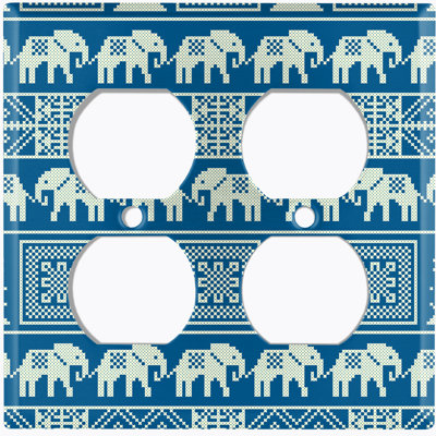 Patterned 2 - Gang Standard Wall Plate