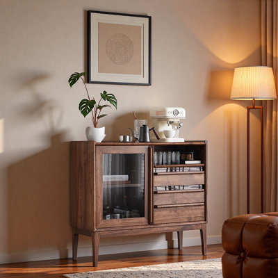 Vintage Walnut Color Atmospheric Accent Cabinet