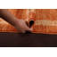 Tapis de couloir oriental en laine orange Karbe Gabbeh Kashkoli Karita