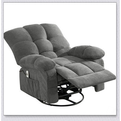 Massage Swivel Recliner Chair With Vibration, Lumbar Heating, And USB Port For Comfort And Relaxation In Living Rooms