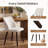 Upholstered Solid Wood Small Dining Chairs - Ergonomic Curve & Plush Padding for Multiple Spaces-1987746631