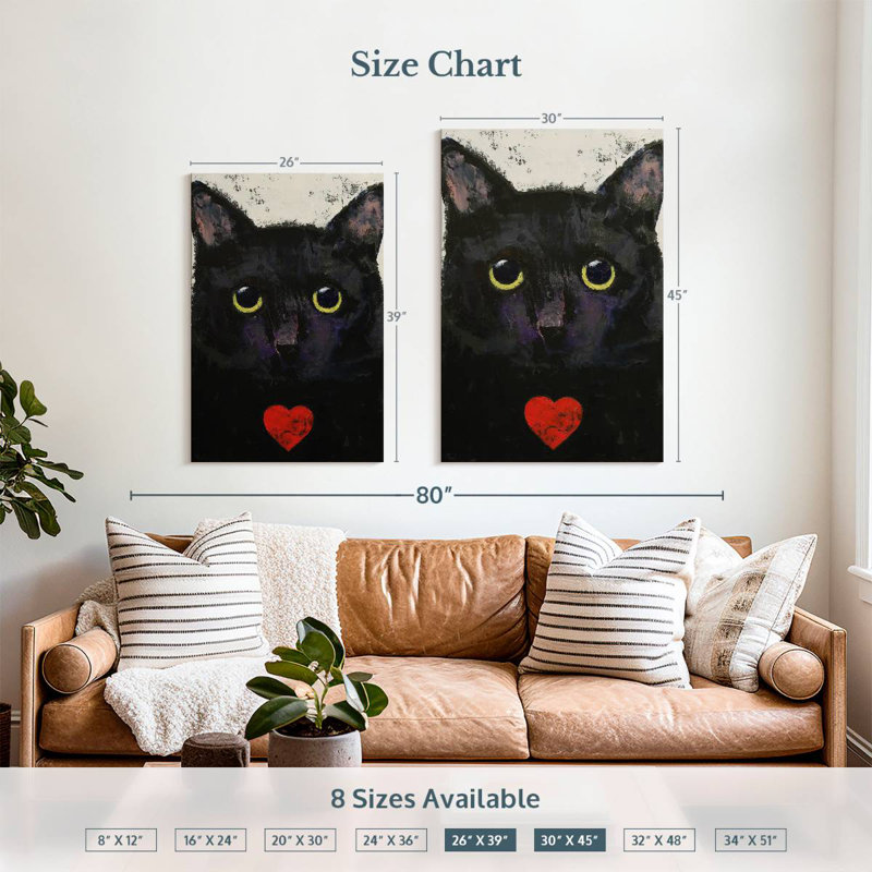 Brampt Love Cat, 39" H x 26" W