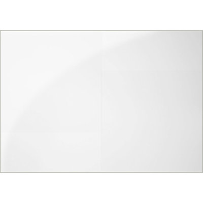 Bibliothèque pour chambre à coucher à 5 niveaux de bureau moderne en verre trempé transparent brillant de 60 po | Blanc | Panneau de fibres à densité moyenne