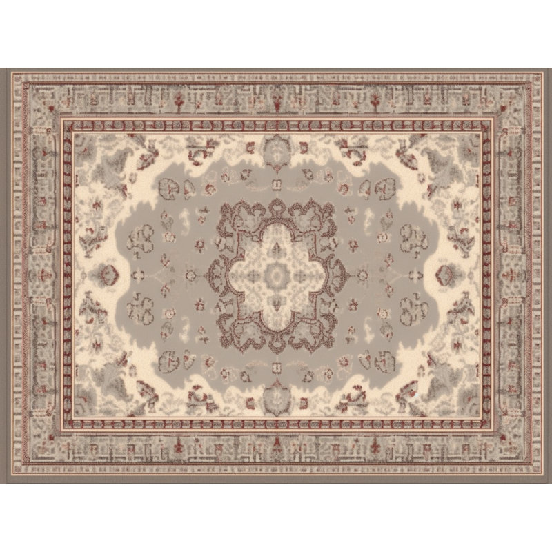 Polyester Comforter, Twin Comforter, Gray/Beige Oriental