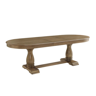 Extendable Dining Table, Solid Rubber Wood Base, MDF Wood Veneer Top, Expands From 76.06 To 94.06 Inches, Seats 8, Modern Design, Easy Assembly