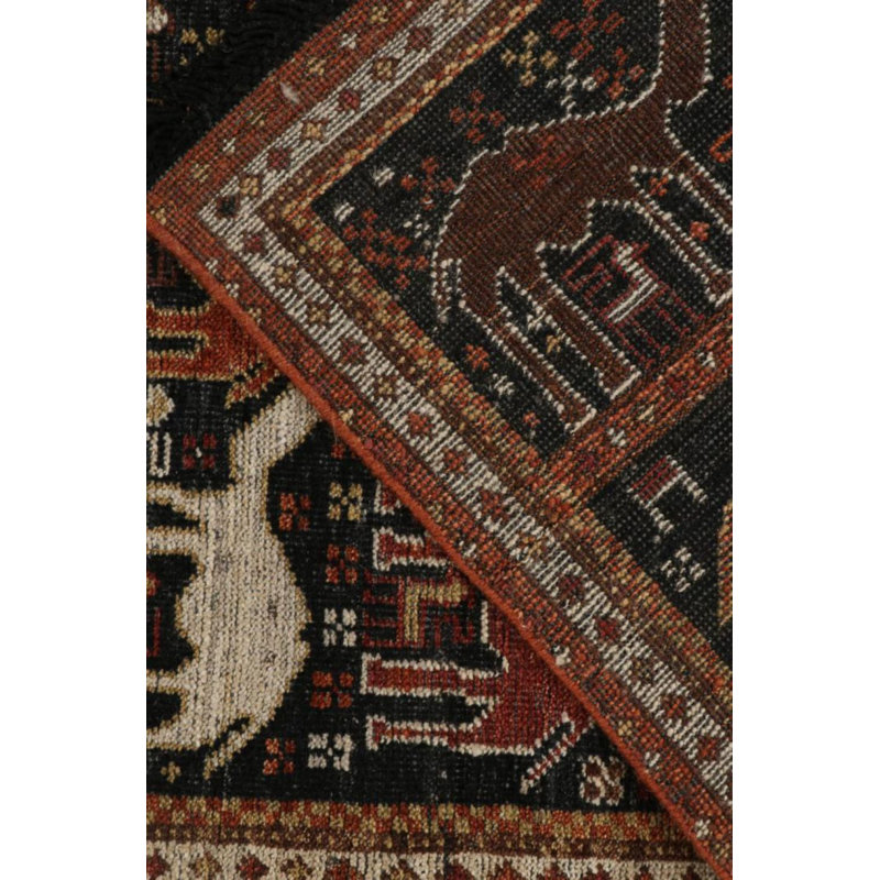 Burano Hand Knotted Wool Animal Print Area Rug, Runner 3' x 8'