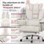 PU Leather Executive Chair with Footrest and Lumbar Support-1029332547