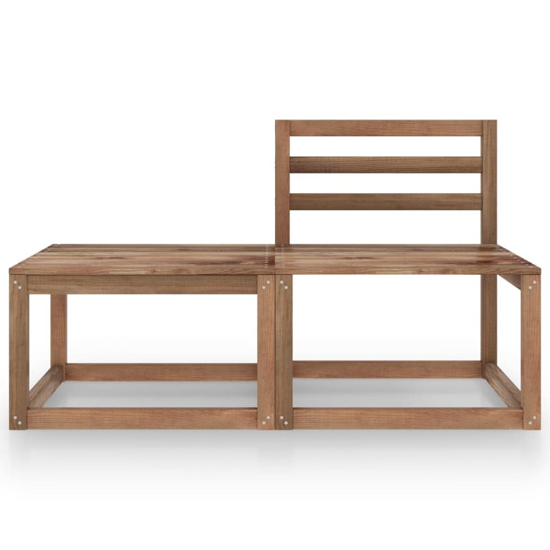 Kaiser 152.4cm Wide Pine Patio Sofa, Brown