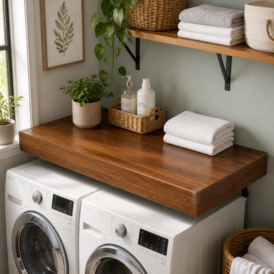 (24 * 16 POUCES) 5 housses de tablette en fil métallique, housses de grille en PVC expansé pour placard amovible (pas en bois), tablettes de garde-manger pour la décoration des étagères de la cuisine de la salle de bain (couleur WALNUT)