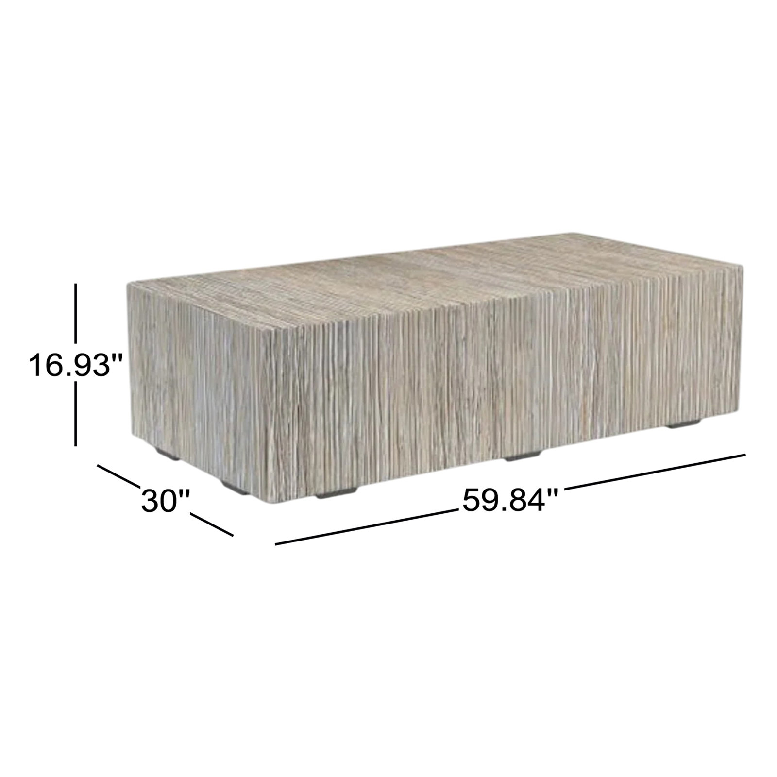 Doel 59.84'' Concrete Outdoor Coffee Table