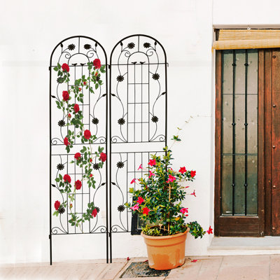 Mirain 86.7'' H x 40'' W Iron Lattice Panel Trellis