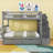 Full Over Full Bunk Bed With Dual Storage Stairs And Built-In Drawers-114308672