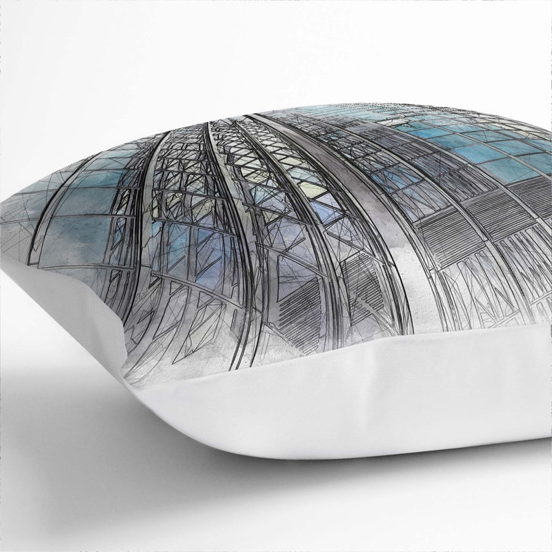 Square Throw Cushion, White, 40cm H x 40cm W x 15cm D