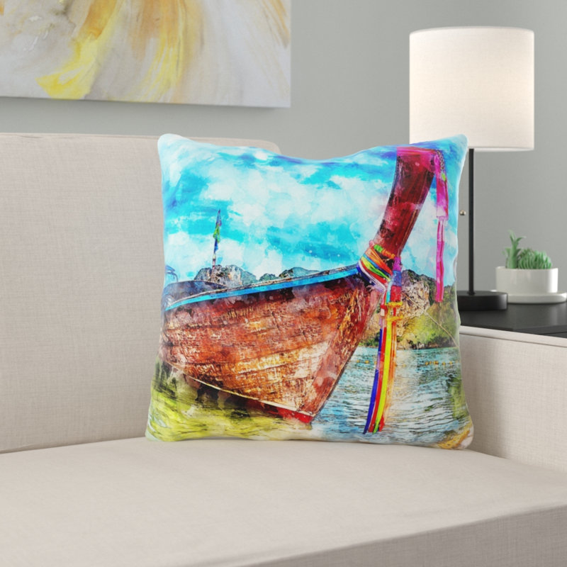 Coussin bateau Mccraney, Microsuède, Intérieur