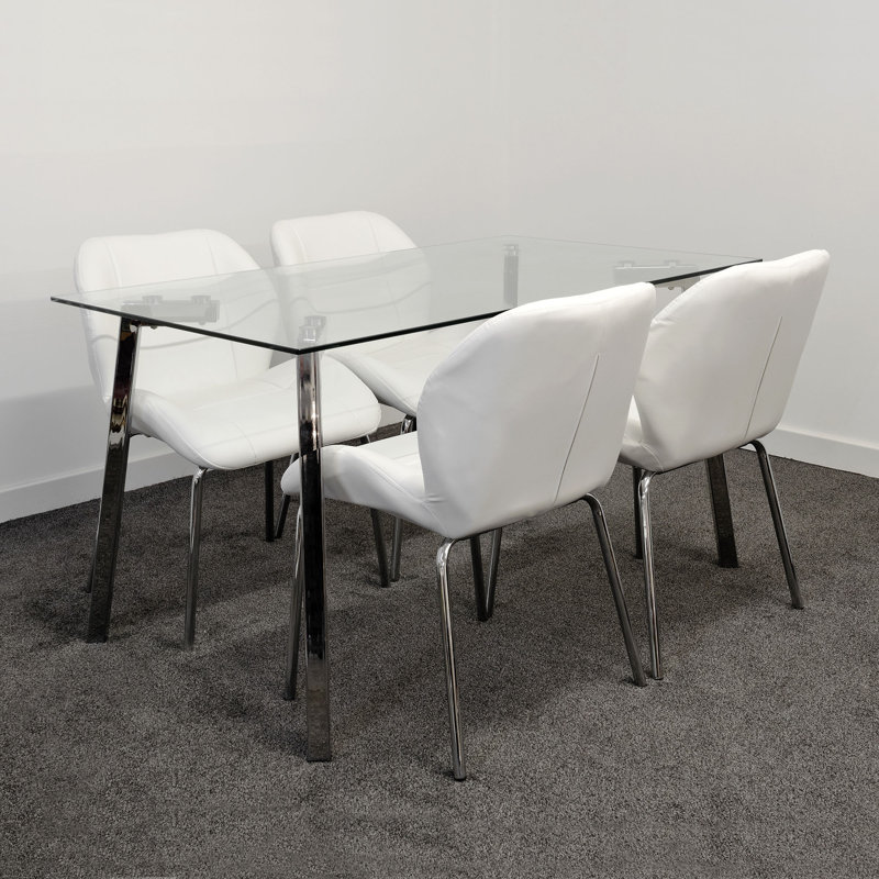 Remillard 4 - Person Dining Set, White