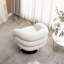 Fauteuil demi-tonneau pivotant avec base ronde en métal 31,08 "-46601578