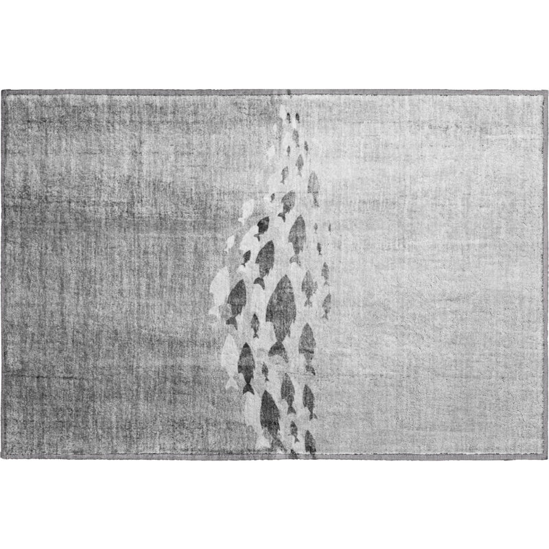 Premium Machine Washable Cerrito Gray Rug, Rectangle 1'8" x 2'6"