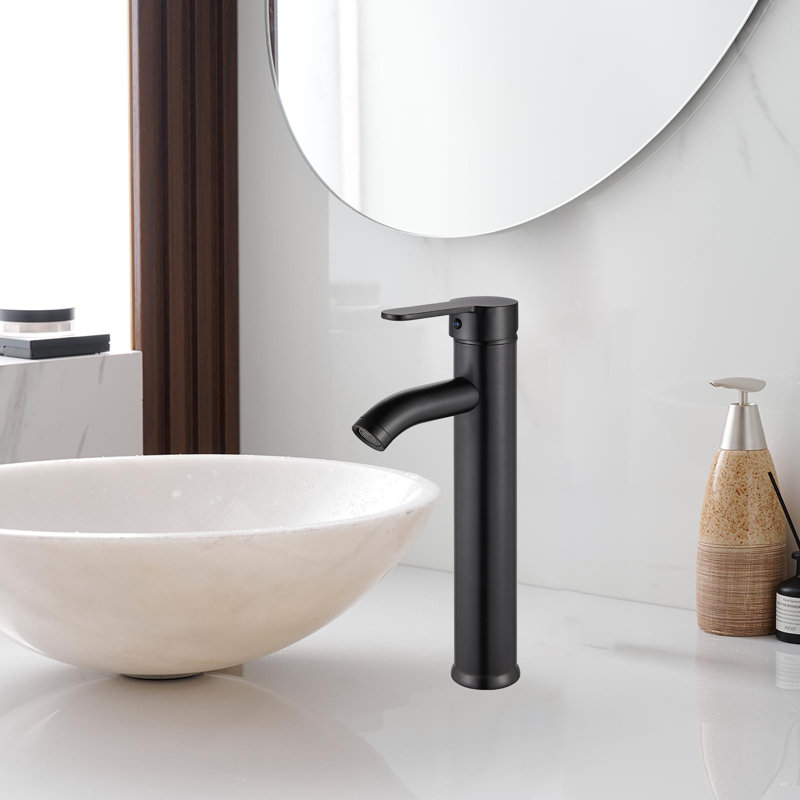 Robinet pour salle de bain à poignée simple Loft-Style, Bronze frotté à l'huile