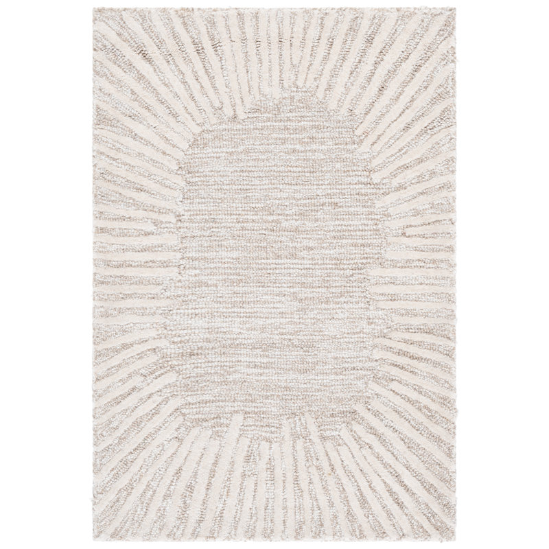 Tapis touffeté à la main à motif abstrait Antonyio, Rectangle 2 pi 3 po x 4 pi