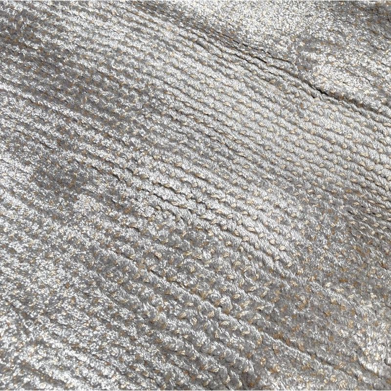 Tapis touffeté à la main en laine taupe 5 pi 3 po x 7 pi 2 po