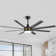 Jamii-Leigh Large Indoor/Covered Outdoor Modern Ceiling Fan with Led Lights and Remote, 6-Speed, Reversible Quiet DC Motor, Timer, 8-ABS-Blade