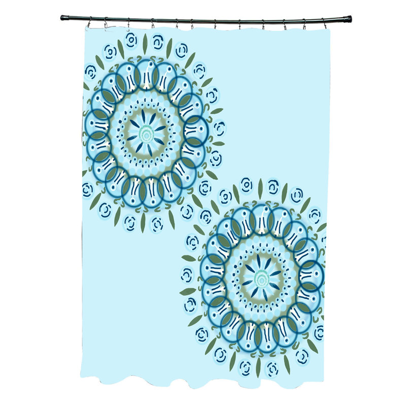 Rideau de douche Yancy, Bleu pastel