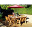 Franklin 8 - Person Wood Patio Dining Set with Square Table , Cushions Included-1789521252