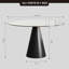35-Inch Round Glass Dining Table