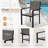 9-Piece Outdoor Dining Set with Rectangular Table and 8 Stackable  Textile Chairs, Brown
