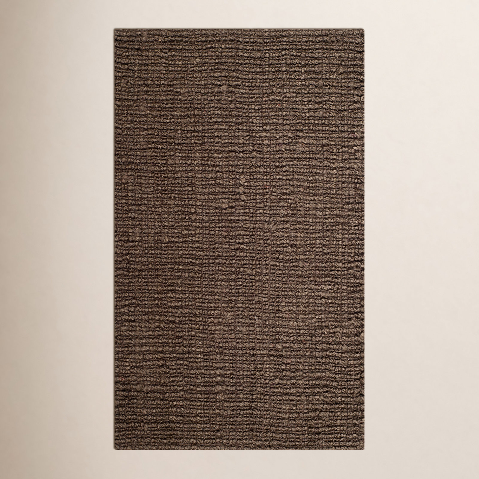 Auckland Handwoven Flatweave Jute/Sisal Brown Area Rug, Rectangle 3' x 5'