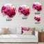 Horloge murale abstraite «Blossoming Magenta Bliss Ink Cloud I»-93380112