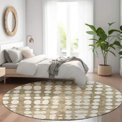 Premium Machine Washable Prisco Taupe Rug