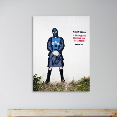 Mason Storm by Banksy - Wrapped Canvas Print