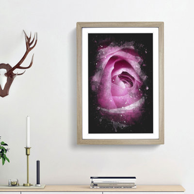 The Heart of a Pink Rose - Framed Print