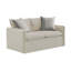 Canapé en tissu beige avec 2 coussins décoratifs Upend