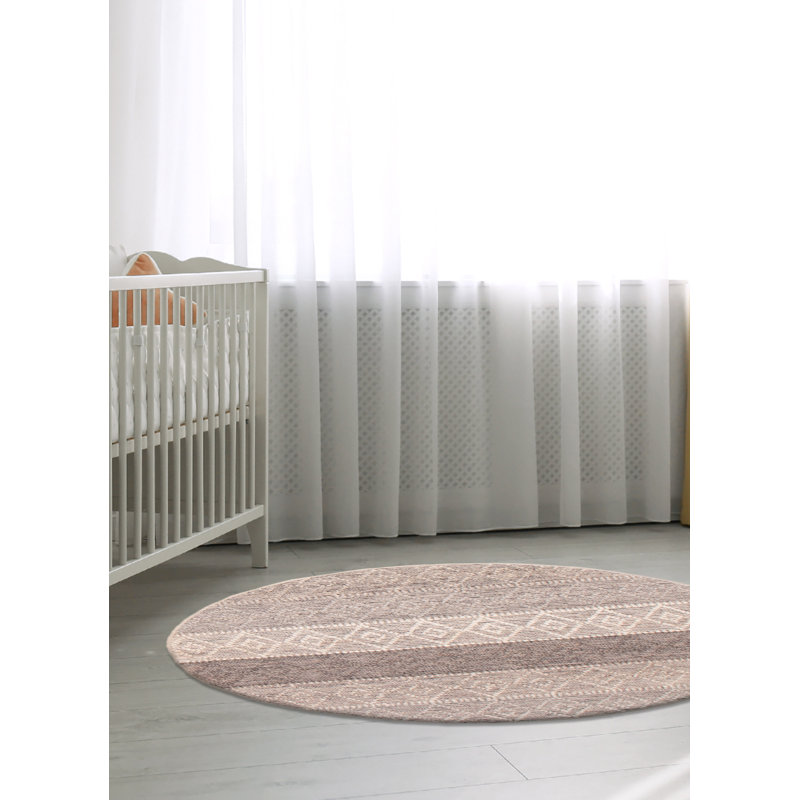 Tapis rond en laine 4 pi 10 po Kjera