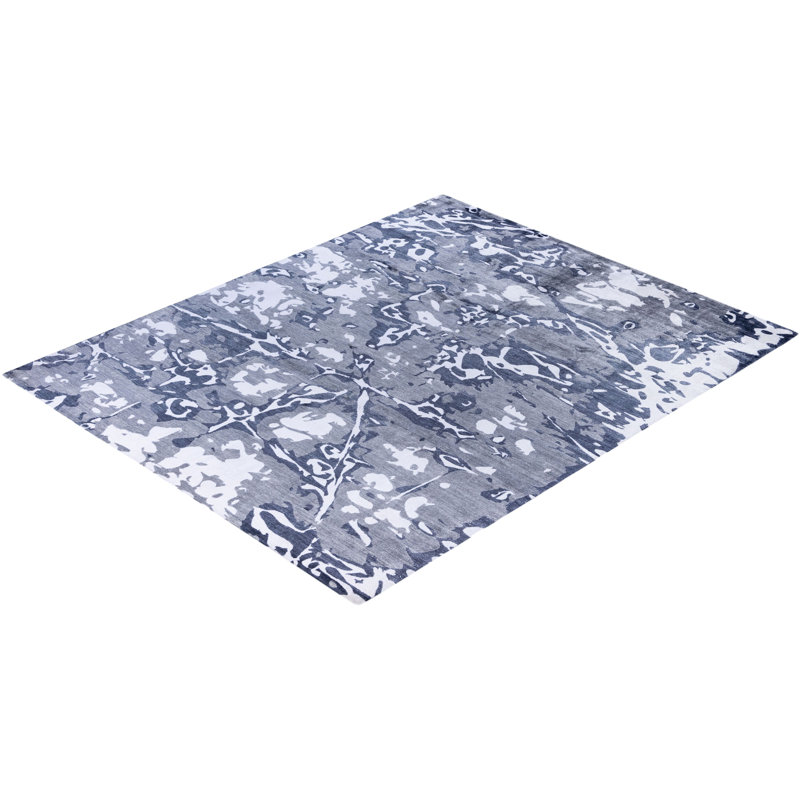 Overdyed One-of-a-Kind Rectangle 8'1" x 9'10" Hand Knotted Area Rug