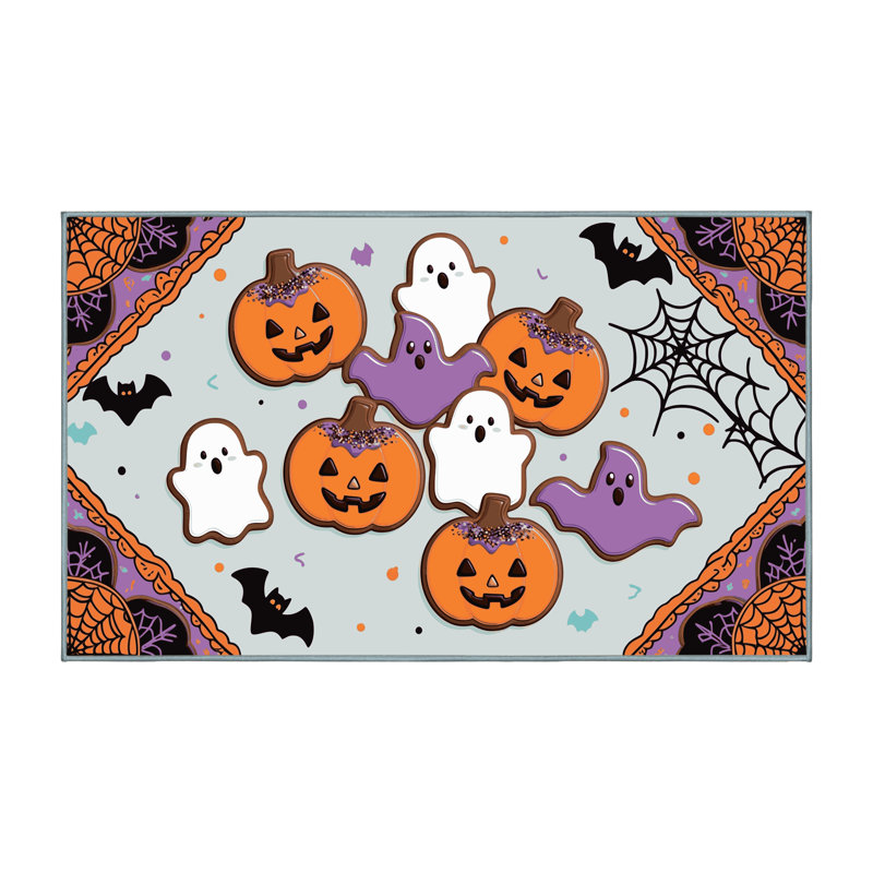 Tapis de vacances d'Halloween The Holiday Aisle®, Rectangle 4pi x 6 pi