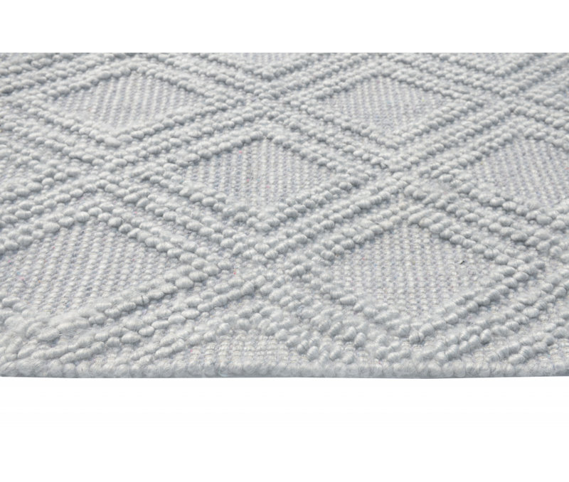 Tapis gris Dhurrie 5 pi x 7 pi