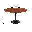 Table de salle à manger ronde 48 po avec plateau en panneau de fibres à densité moyenne Houndton et 2 pi.-1864501593