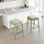 Tabouret de bar en tissu sans dossier - siège rembourré, repose-pieds et espace pour la maison, 2 personnes-773121001