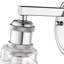 Éclairage pour salle de bain 1 lumière Carver en chrome avec verre transparent Carver-106900605