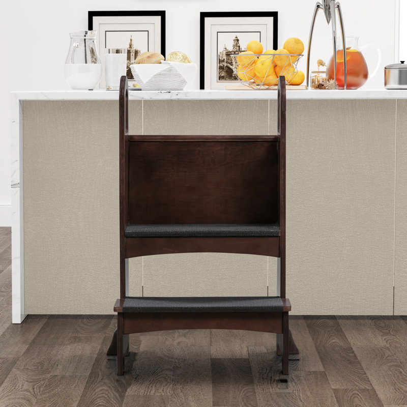 Cyenna Kids Step Stool Tabourets de cuisine pour enfants, Espresso