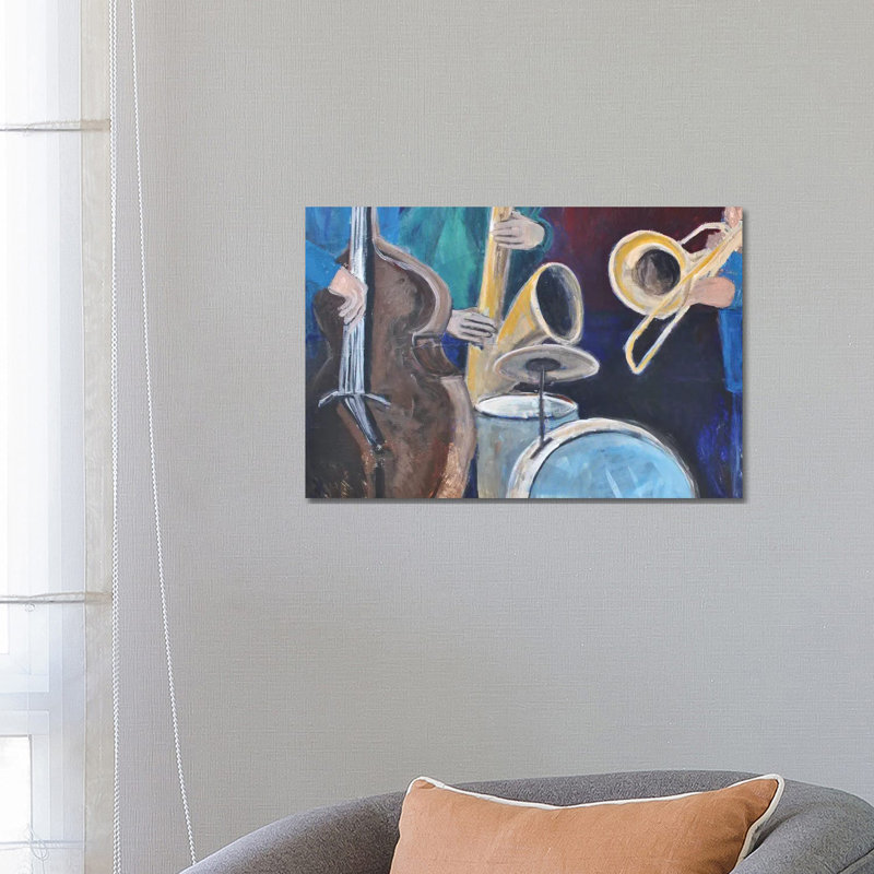 Quartet 1 Piece Painting on Canvas, 45.72cm H x 66.04cm W x 3.81cm D, Wrapped Canvas