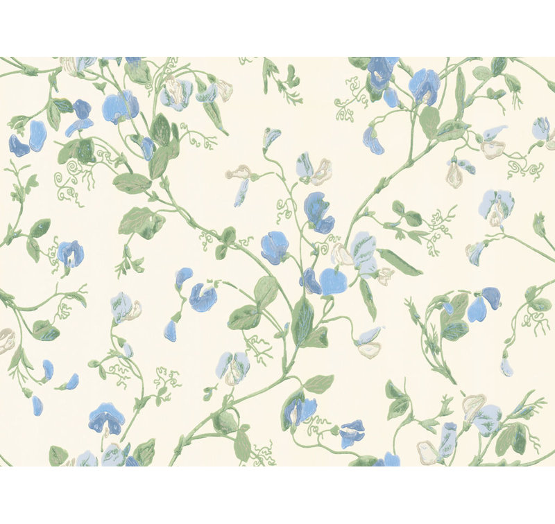 Anthology Sweet Pea Floral Wallpaper Roll, Blue